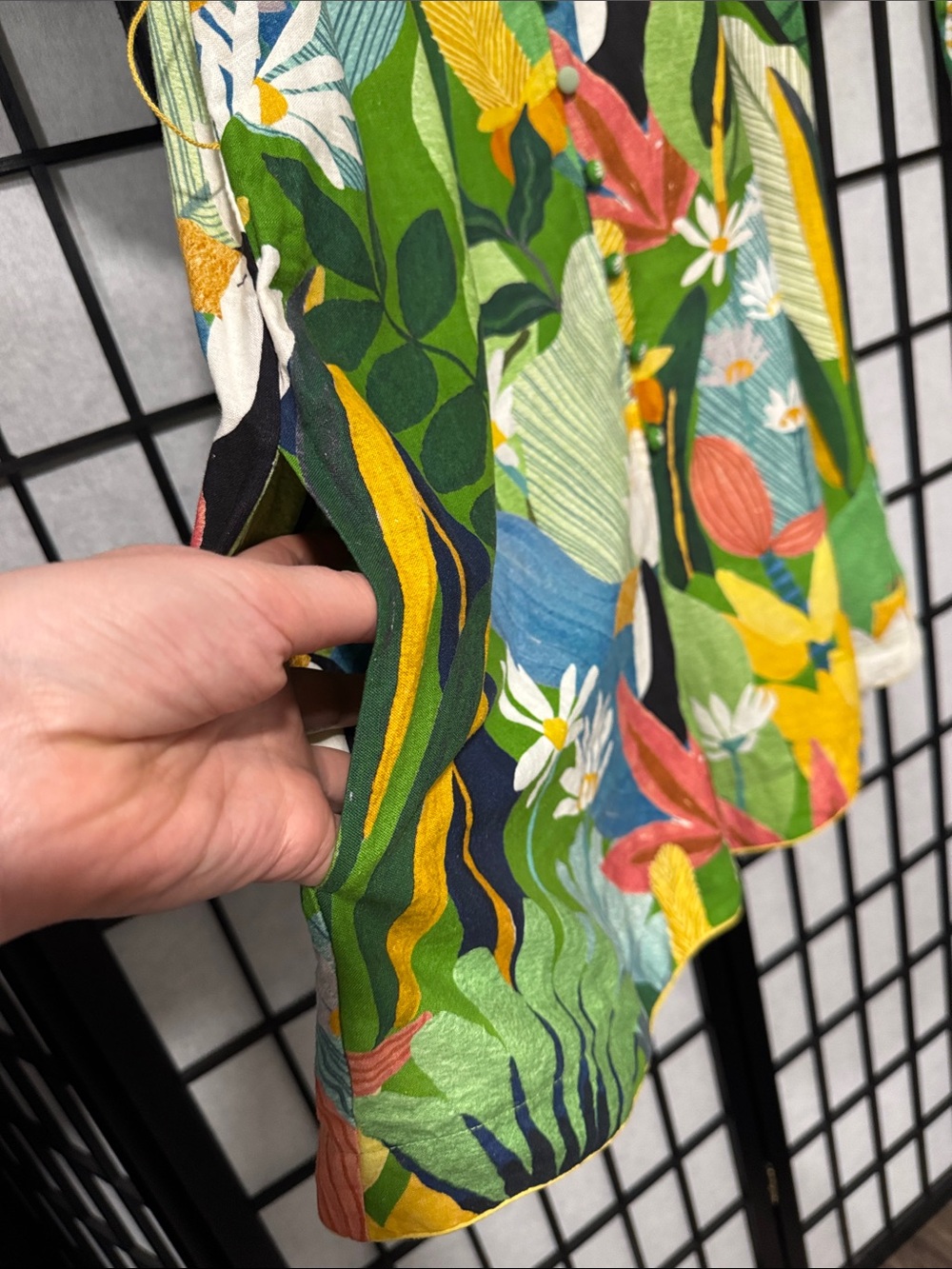 FARM Rio Vintage Toucan Tropical Floral Belted Romper Size M Green Resort - Picture 10 of 12